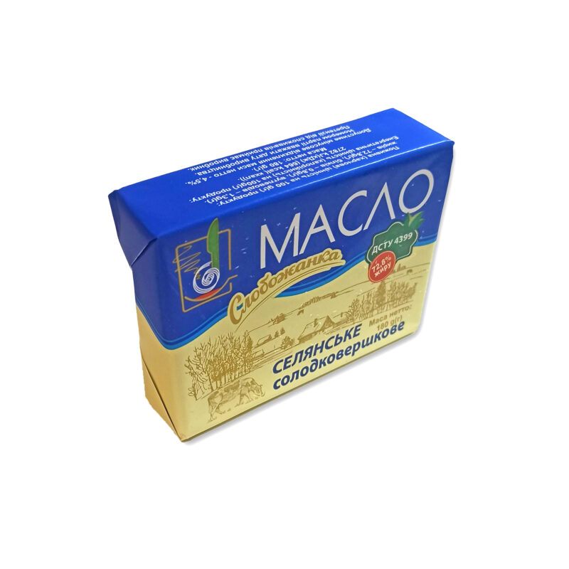 Масло солодковершкове селянське 72,8%, 180г